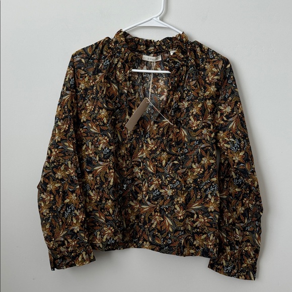 Doen Juna Top In Noir Narcissus Floral Size: S - Picture 4 of 8